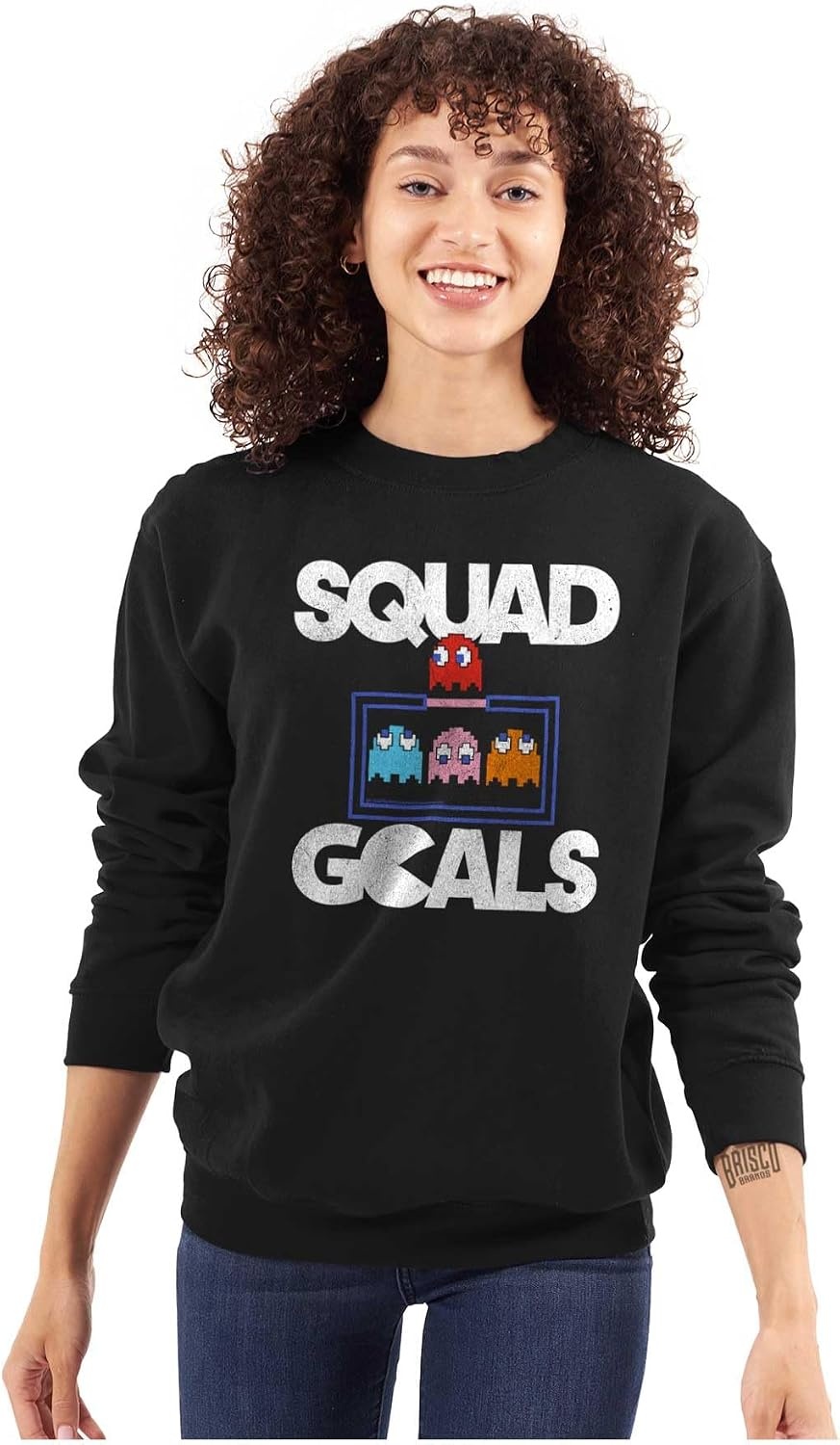 image:imageBrisco Brands PACMAN Ghosts Squad Goals BFF Besties Sweatshirt for Men or WomenBlack