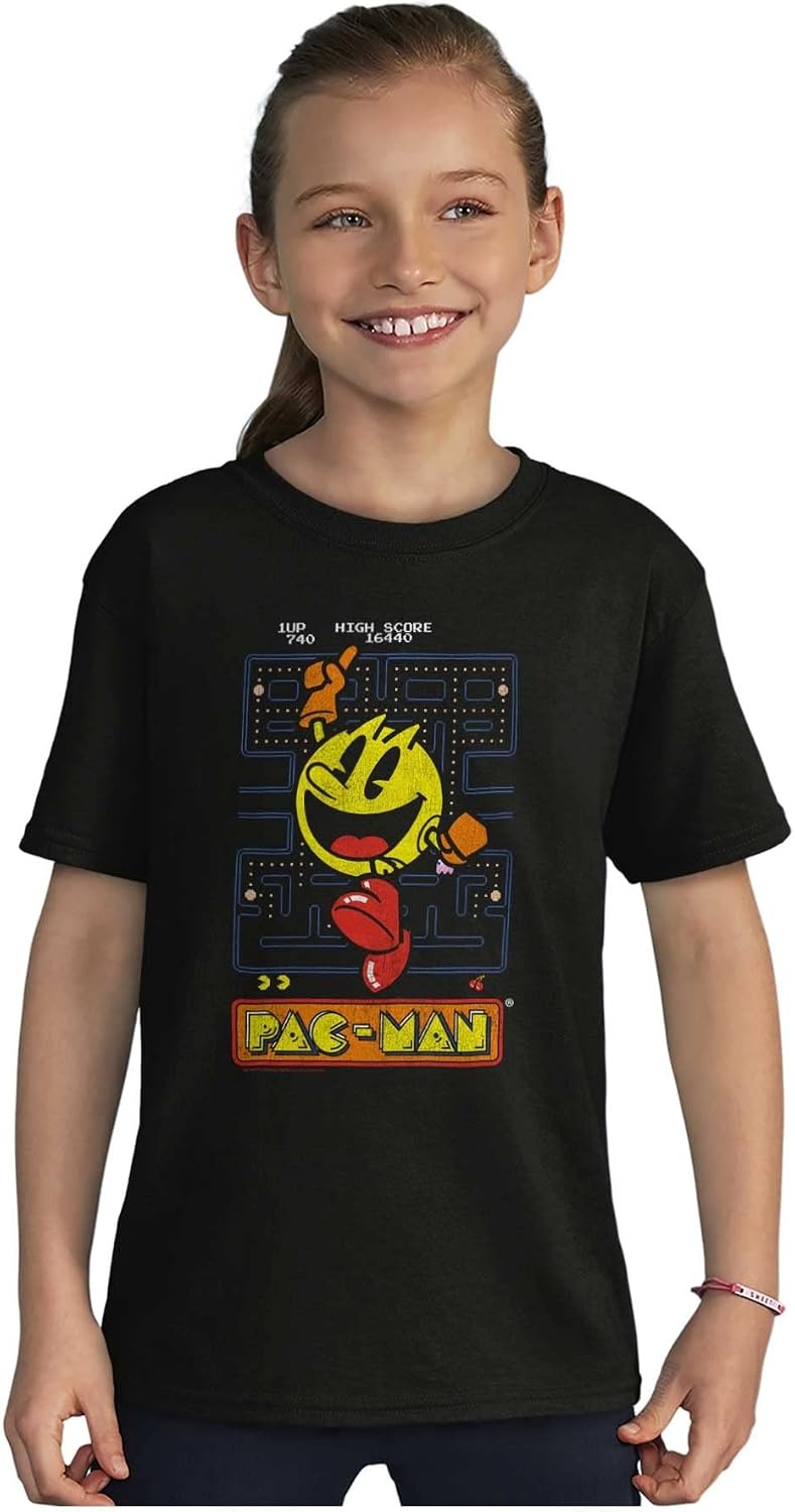 image:imageBrisco Brands Pacman High Score Crewneck T Shirts Boy Girl