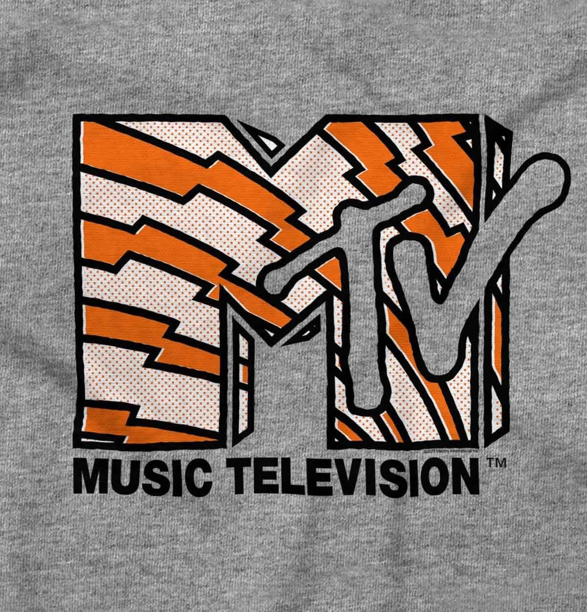 image:imageBrisco Brands Retro MTV Electric Stripes Logo Baby Romper Boys or GirlsHeather