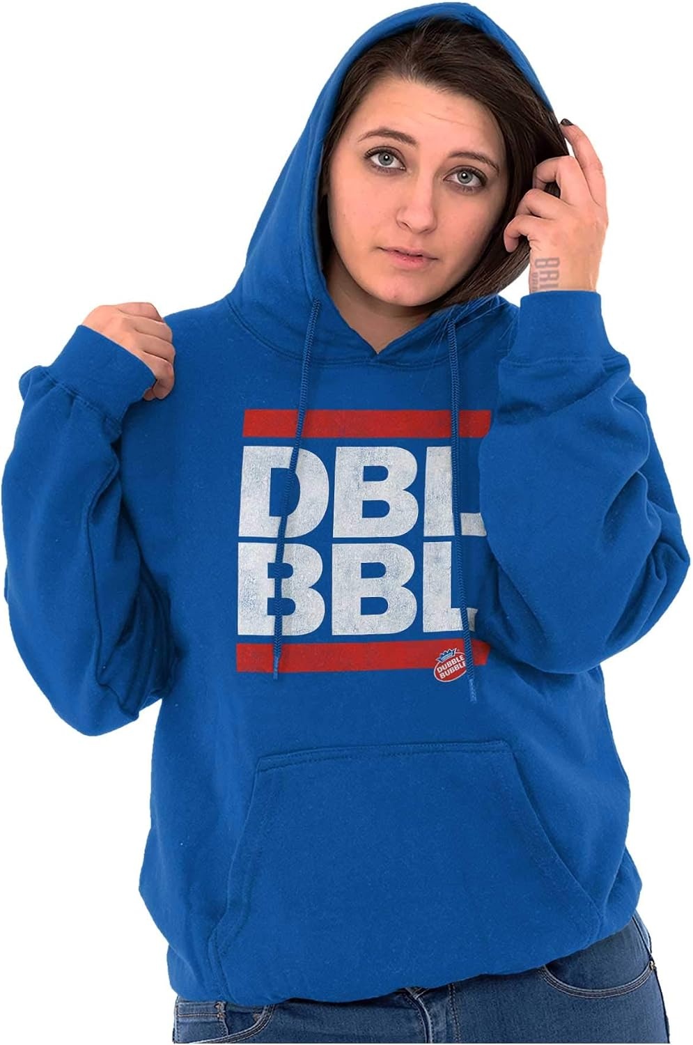 image:imageBrisco Brands Vintage Run Dubble Bubble Retro Logo Hoodie Sweatshirt Women MenRoyal