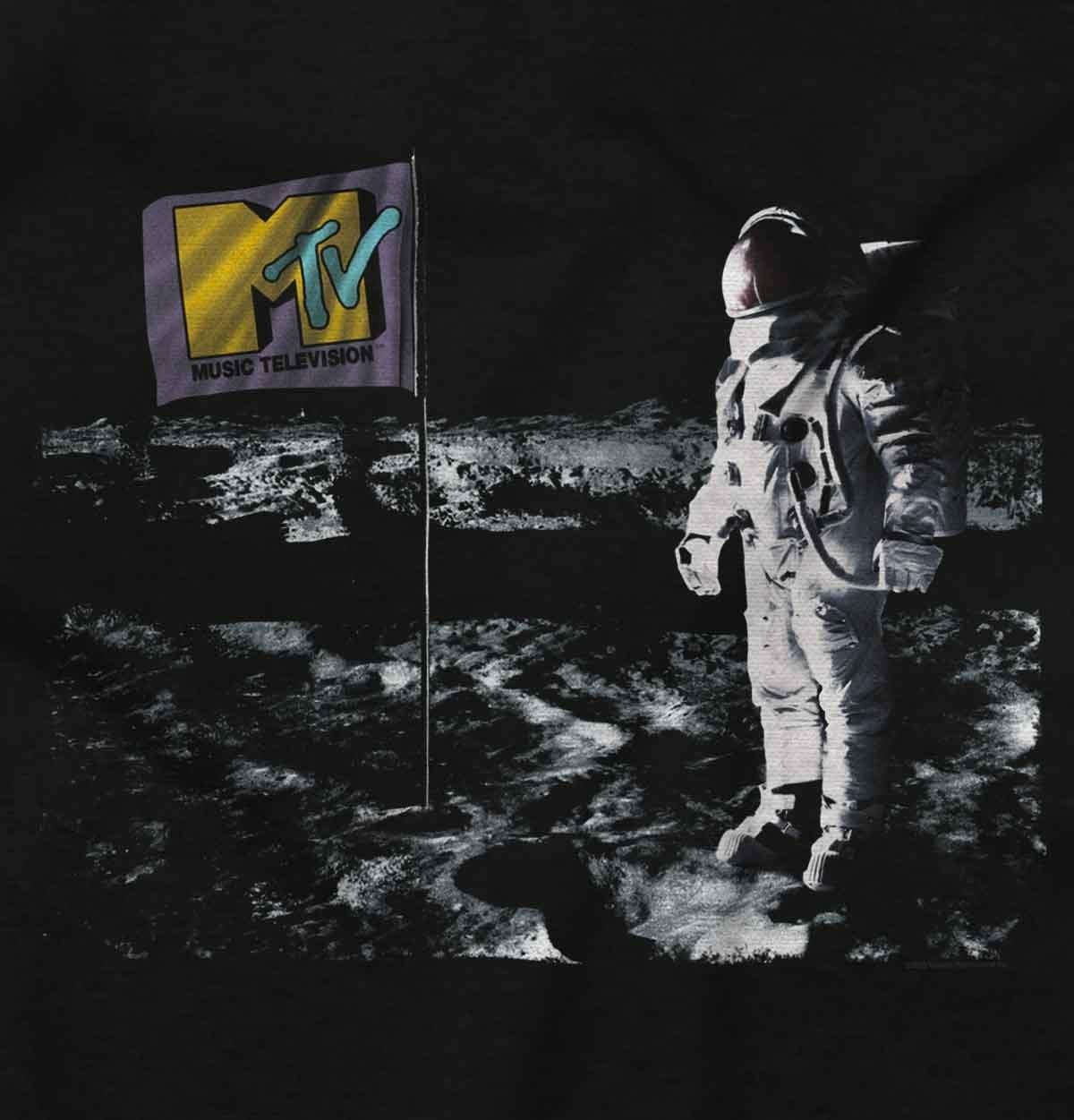 image:imageClassic MTV Logo Moon Man Space Flag Toddler Boy Girl T ShirtBlack