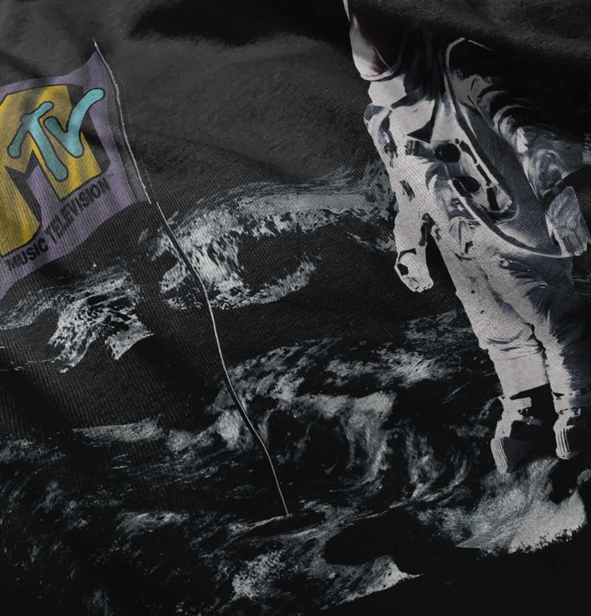 image:imageClassic MTV Logo Moon Man Space Flag Toddler Boy Girl T ShirtBlack