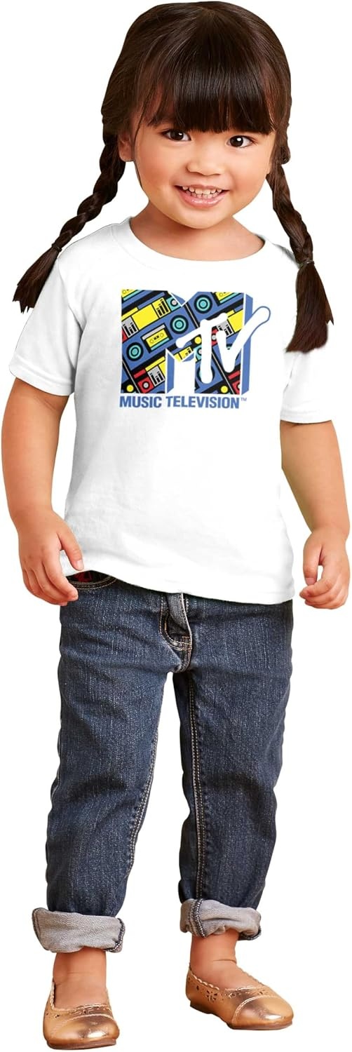 image:imageCool Retro MTV Boombox Radio Logo Toddler Boy Girl T ShirtWhite