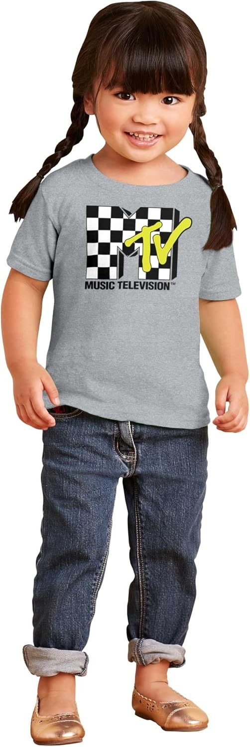 image:imageCool Retro MTV Checker Board Logo Toddler Boy Girl T ShirtHeather