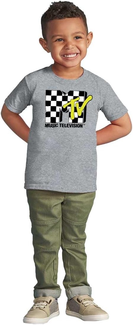 image:imageCool Retro MTV Checker Board Logo Toddler Boy Girl T ShirtHeather