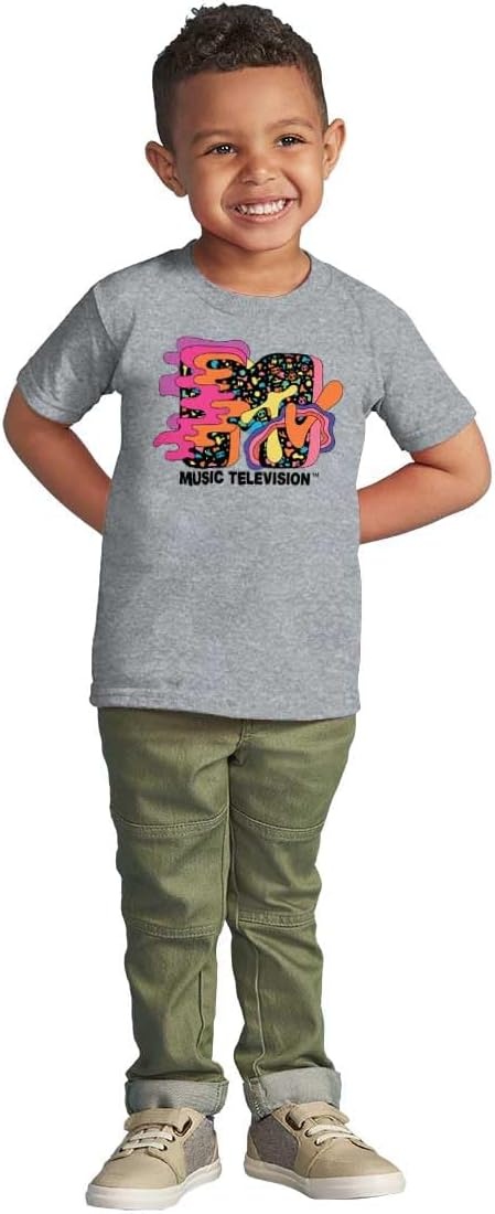 image:imageCool Retro MTV Groovy Waves Logo Toddler Boy Girl T ShirtHeather