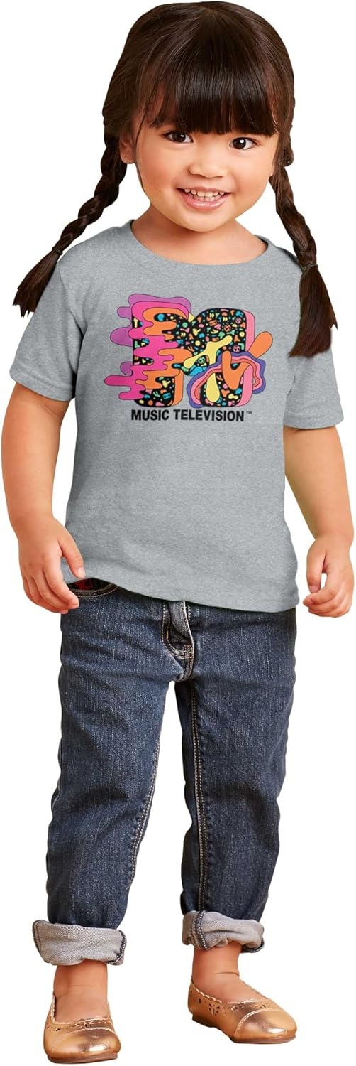 image:imageCool Retro MTV Groovy Waves Logo Toddler Boy Girl T ShirtHeather