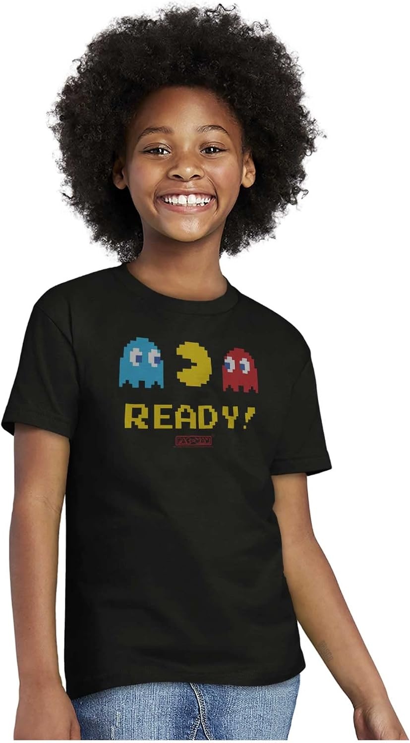 image:imagePacman 1980s Vintage Video Game Crewneck T Shirts Boy Girl