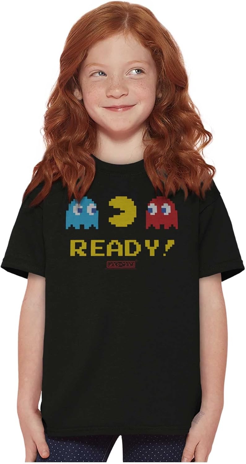 image:imagePacman 1980s Vintage Video Game Crewneck T Shirts Boy Girl