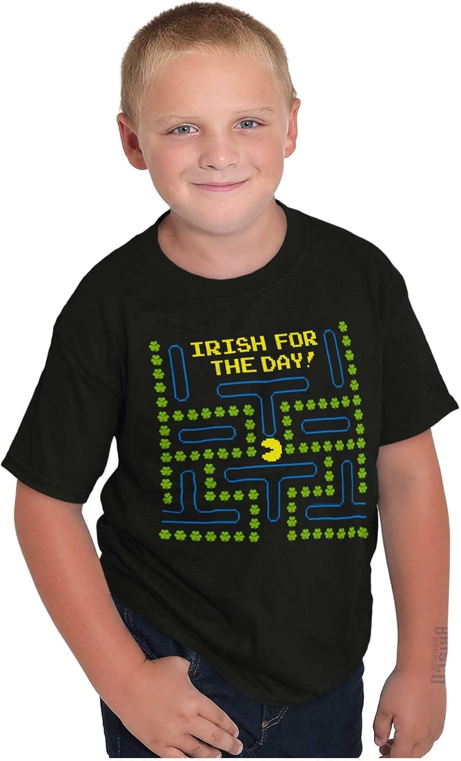 image:imagePacman St Paddys Irish for The Day Crewneck T Shirts Boy Girl