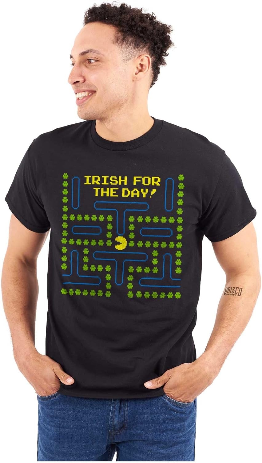 image:imagePacman St Paddys Irish for The Day Graphic T Shirt Men or WomenBlack