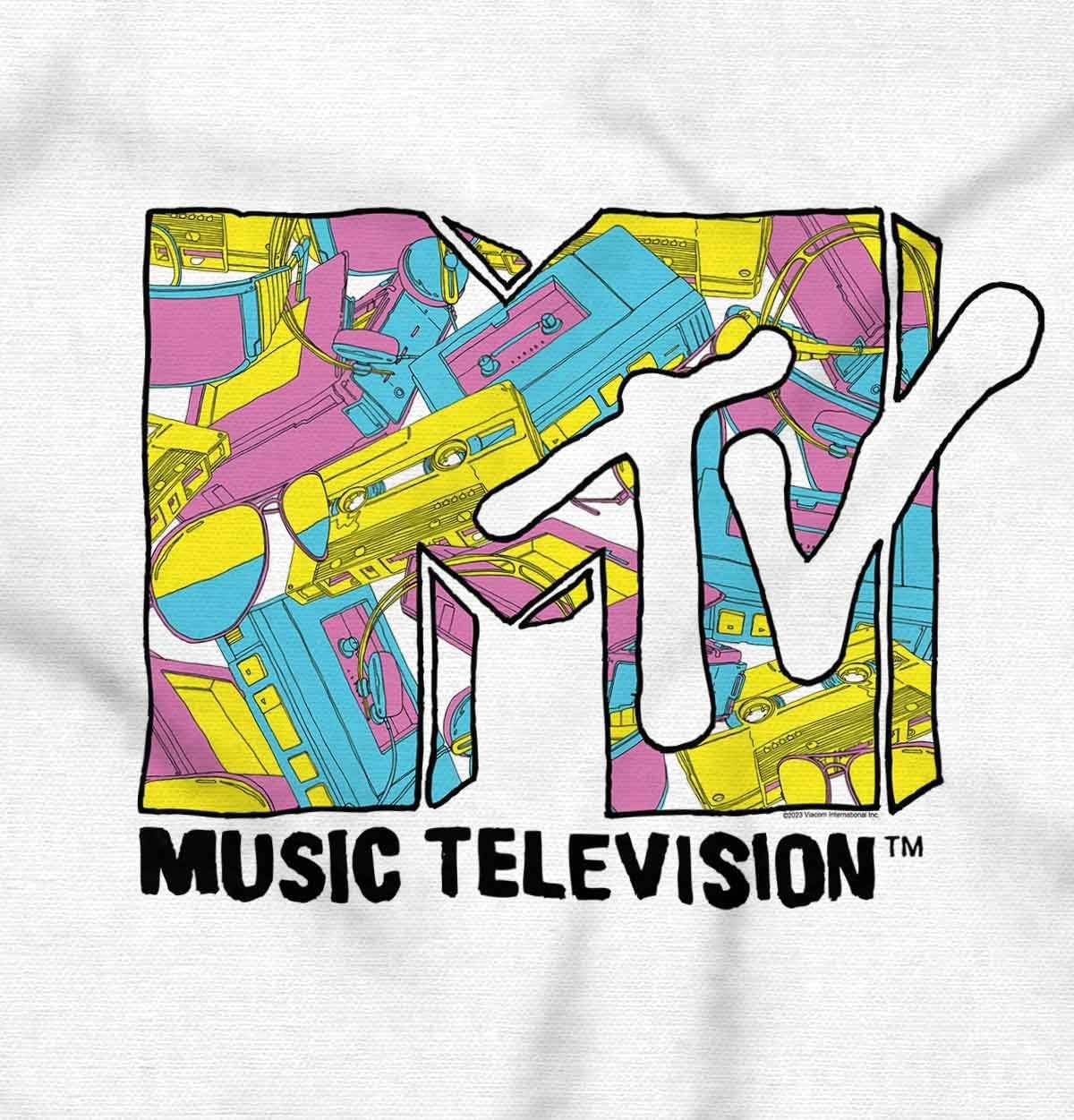 image:imageRetro 80s MTV Music Treasure Logo Toddler Boy Girl T ShirtWhite