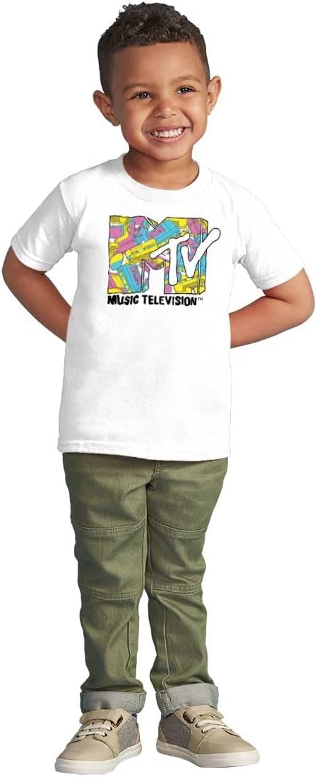image:imageRetro 80s MTV Music Treasure Logo Toddler Boy Girl T ShirtWhite