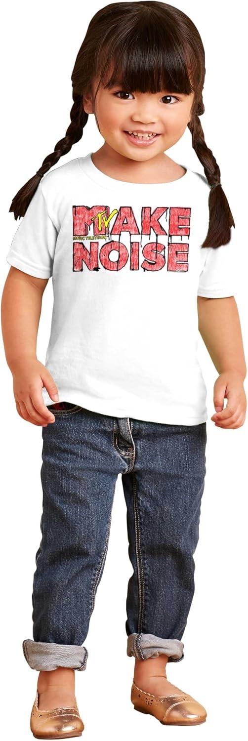 image:imageRetro Distressed MTV Logo Make Noise Toddler Boy Girl T ShirtWhite