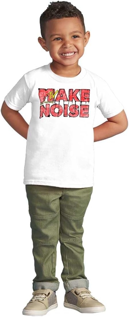 image:imageRetro Distressed MTV Logo Make Noise Toddler Boy Girl T ShirtWhite