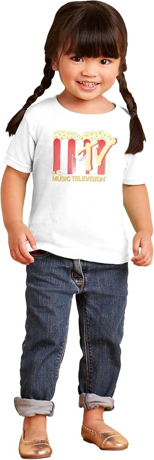 image:imageRetro MTV Buttered Popcorn Logo Toddler Boy Girl T ShirtWhite