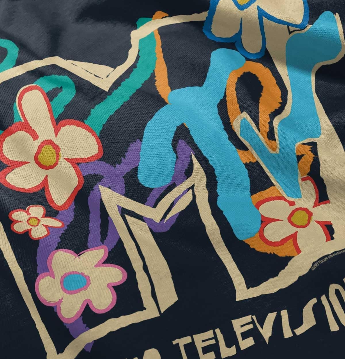 image:imageRetro MTV Colorful Flowers Logo Toddler Boy Girl T ShirtNavy