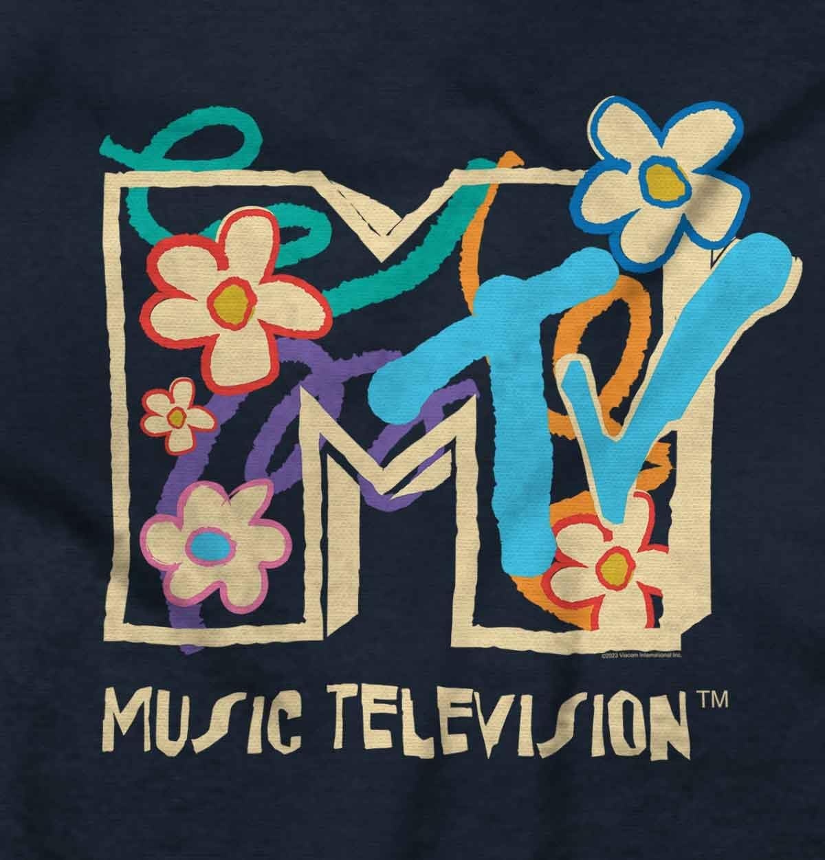 image:imageRetro MTV Colorful Flowers Logo Toddler Boy Girl T ShirtNavy