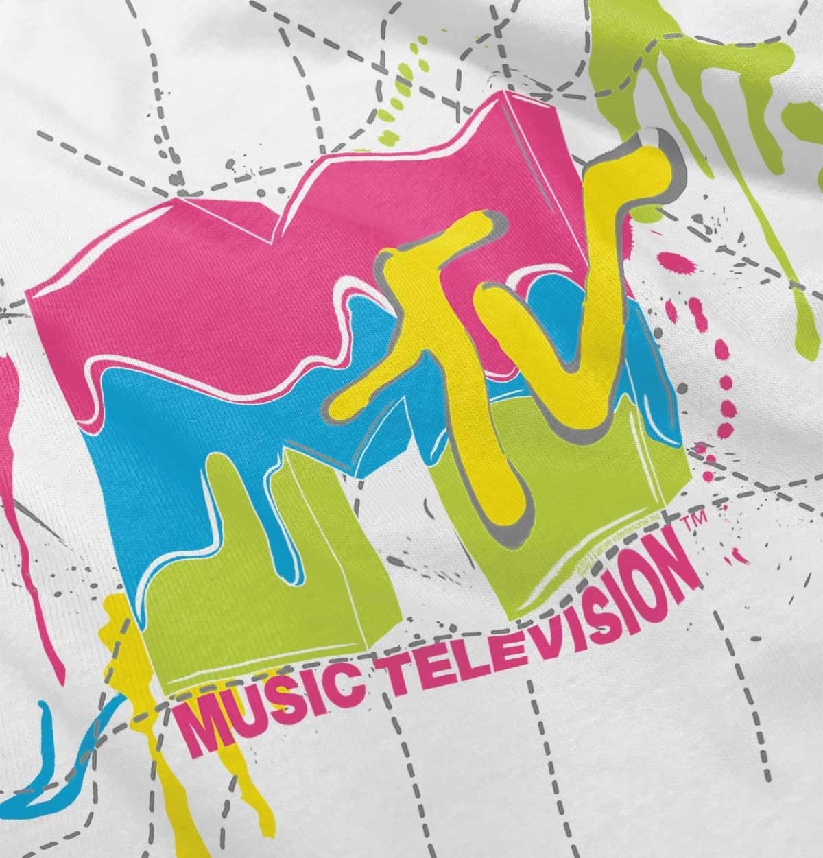 image:imageRetro MTV Colorful Slime Drip Logo Toddler Boy Girl T ShirtWhite