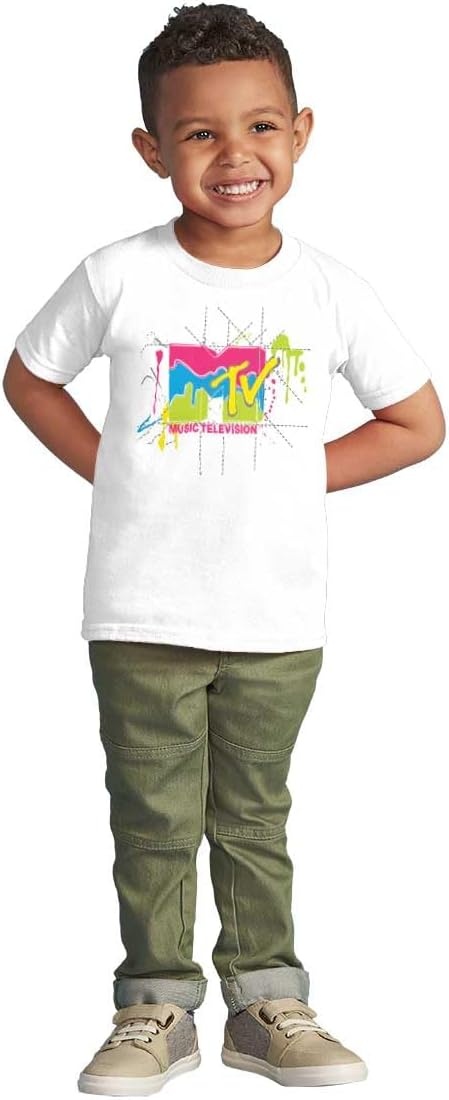 image:imageRetro MTV Colorful Slime Drip Logo Toddler Boy Girl T ShirtWhite