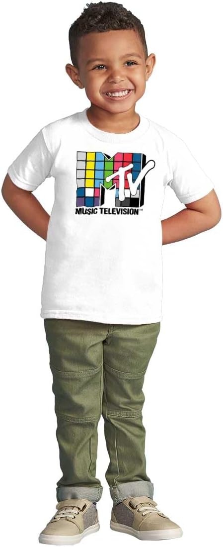 image:imageRetro MTV Colorful Squares Logo Toddler Boy Girl T ShirtWhite