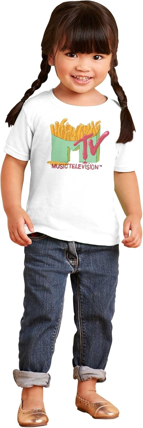 image:imageRetro MTV French Fried Food Logo Toddler Boy Girl T ShirtWhite