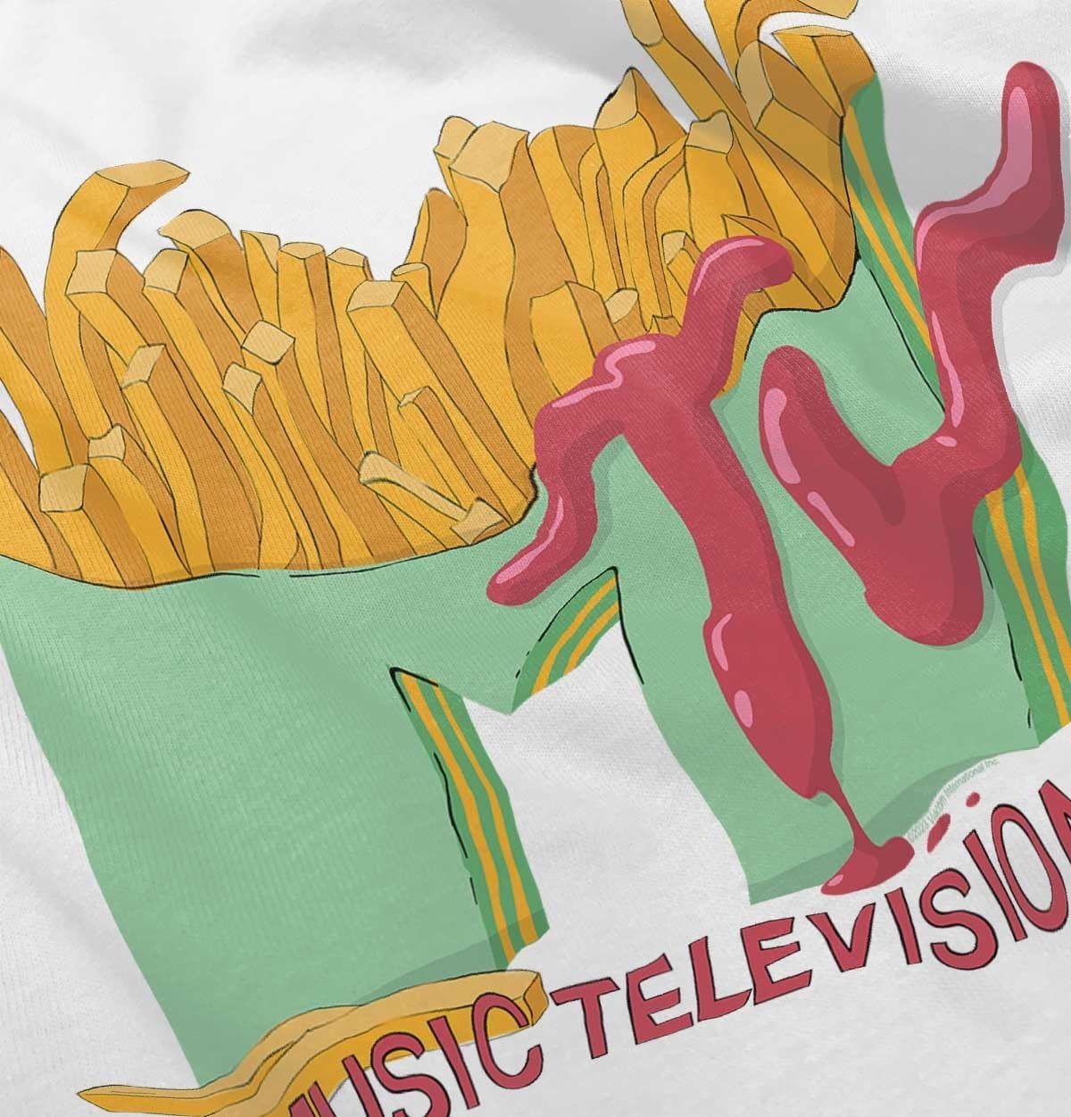 image:imageRetro MTV French Fried Food Logo Toddler Boy Girl T ShirtWhite