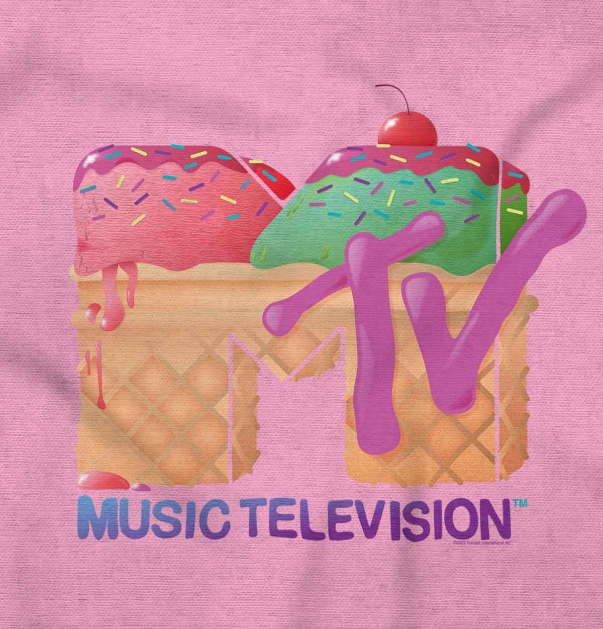 image:imageRetro MTV Ice Cream Sundae Logo Toddler Boy Girl T ShirtPink