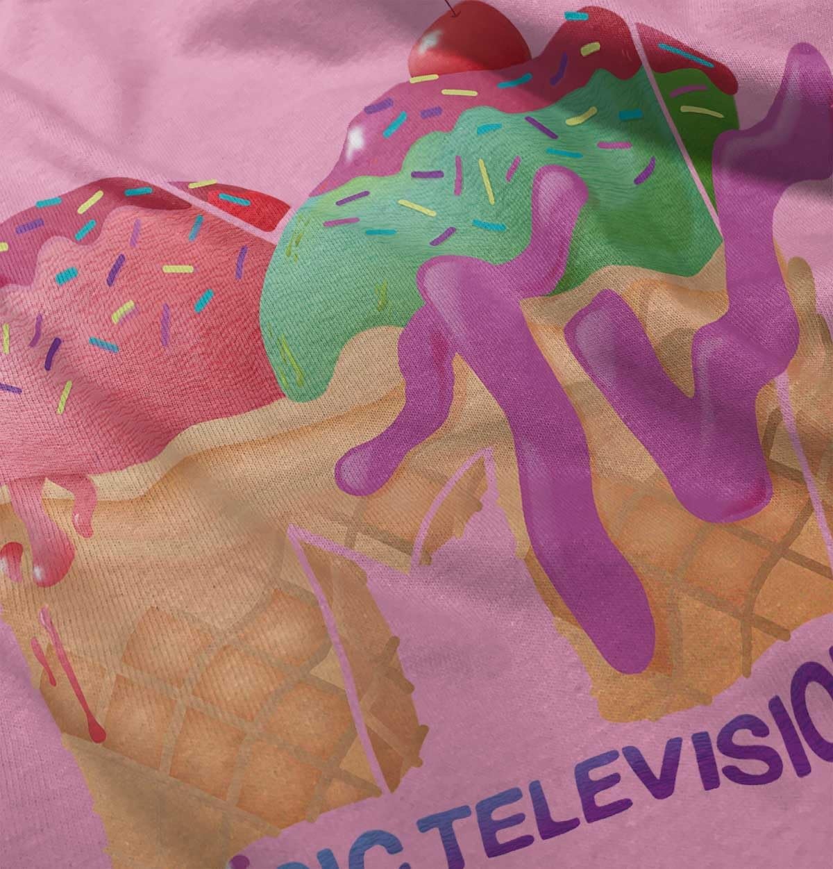 image:imageRetro MTV Ice Cream Sundae Logo Toddler Boy Girl T ShirtPink