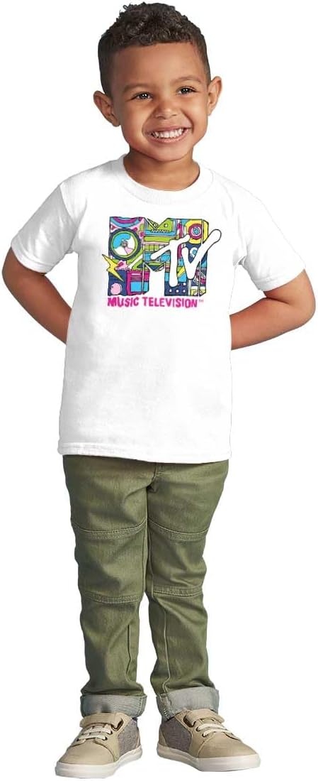 image:imageRetro MTV Music Lightning Bolt Logo Toddler Boy Girl T ShirtWhite