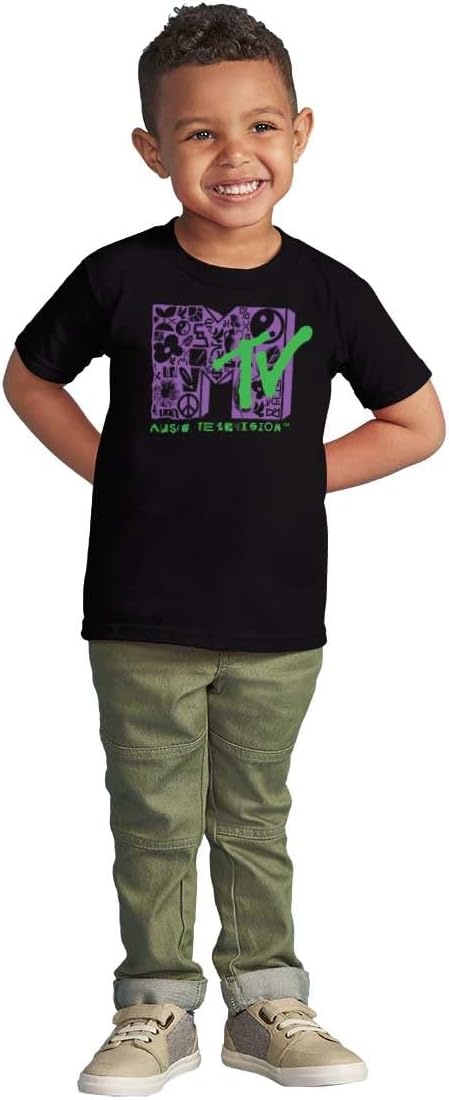 image:imageRetro MTV Peace Zen Hippie Logo Toddler Boy Girl T ShirtBlack