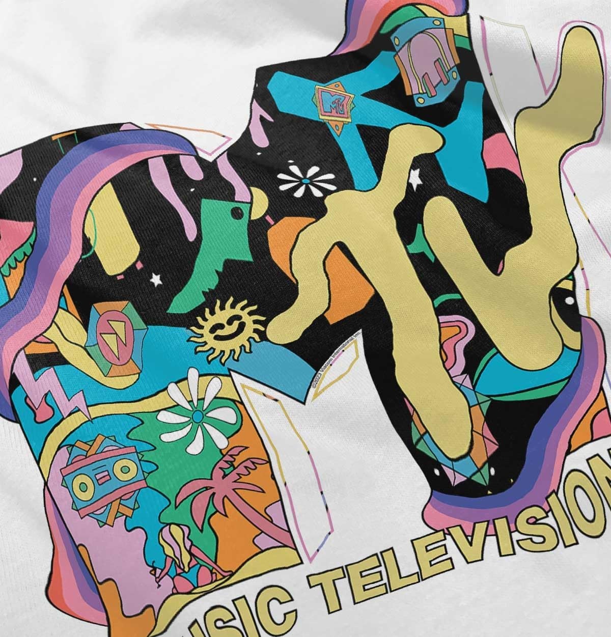 image:imageRetro MTV Rainbow Collage Logo Toddler Boy Girl T ShirtWhite