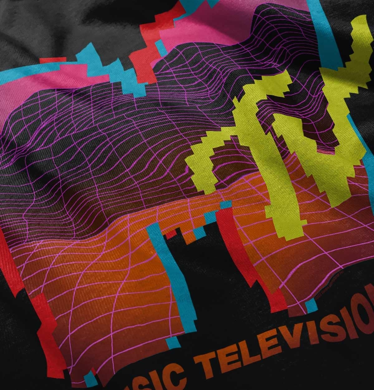 image:imageRetro MTV Vaporwave Landscape Logo Toddler Boy Girl T ShirtBlack