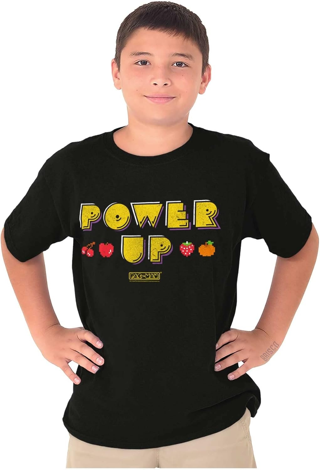 image:imageRetro Pacman Game Power Up Fruit Crewneck T Shirts Boy Girl