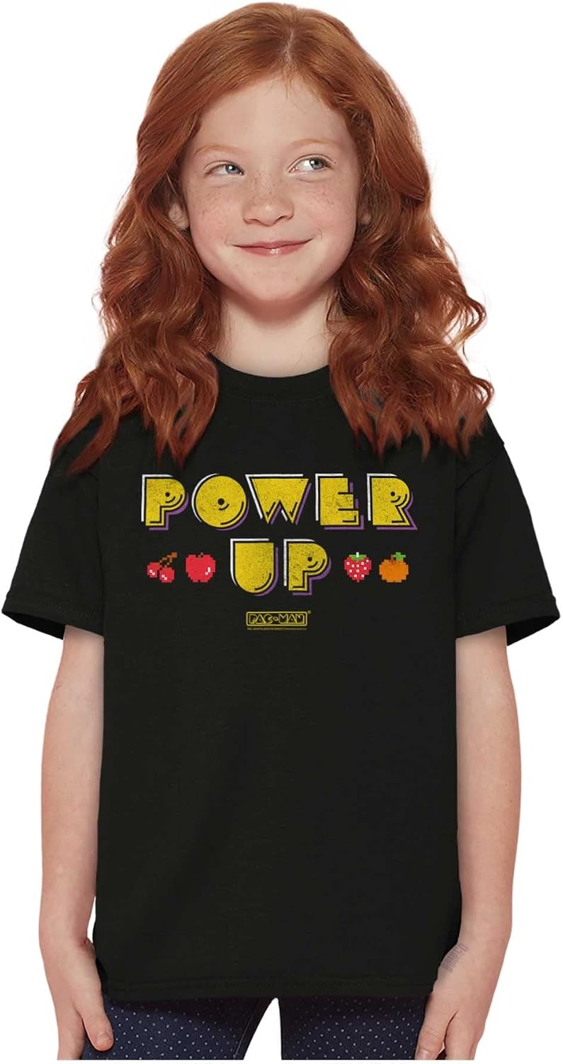 image:imageRetro Pacman Game Power Up Fruit Crewneck T Shirts Boy Girl