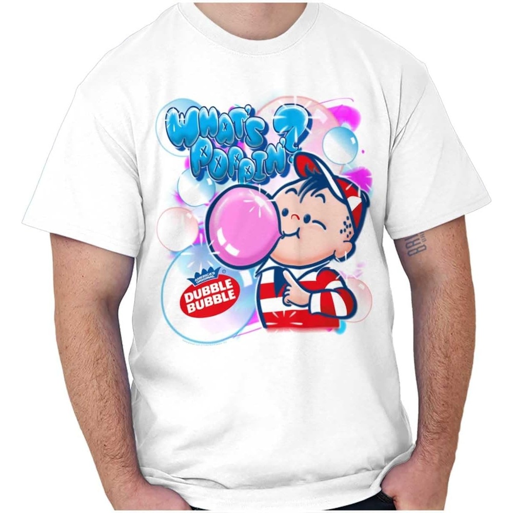 image:imageAirbrushed Dubble Bubble Whats Poppin Graphic T Shirt Men or WomenWhite