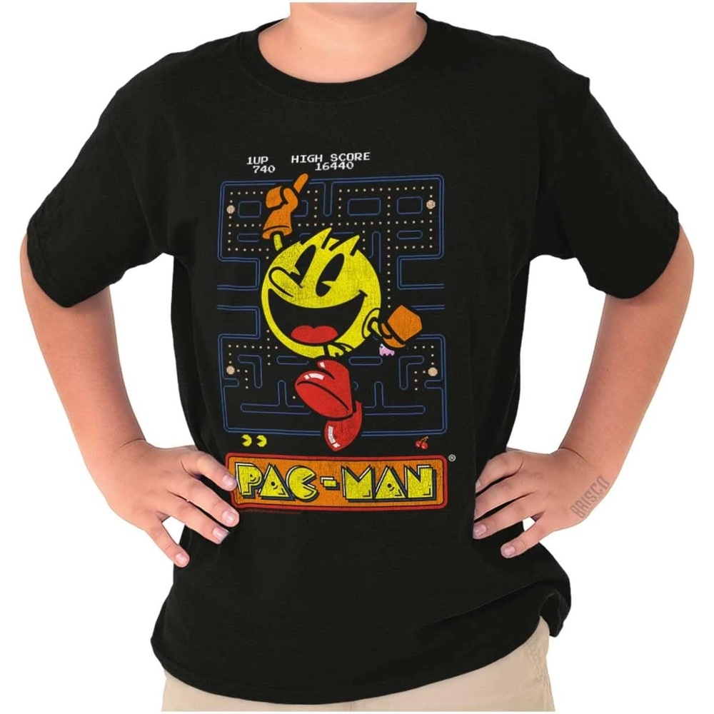 image:imageBrisco Brands Pacman High Score Crewneck T Shirts Boy Girl