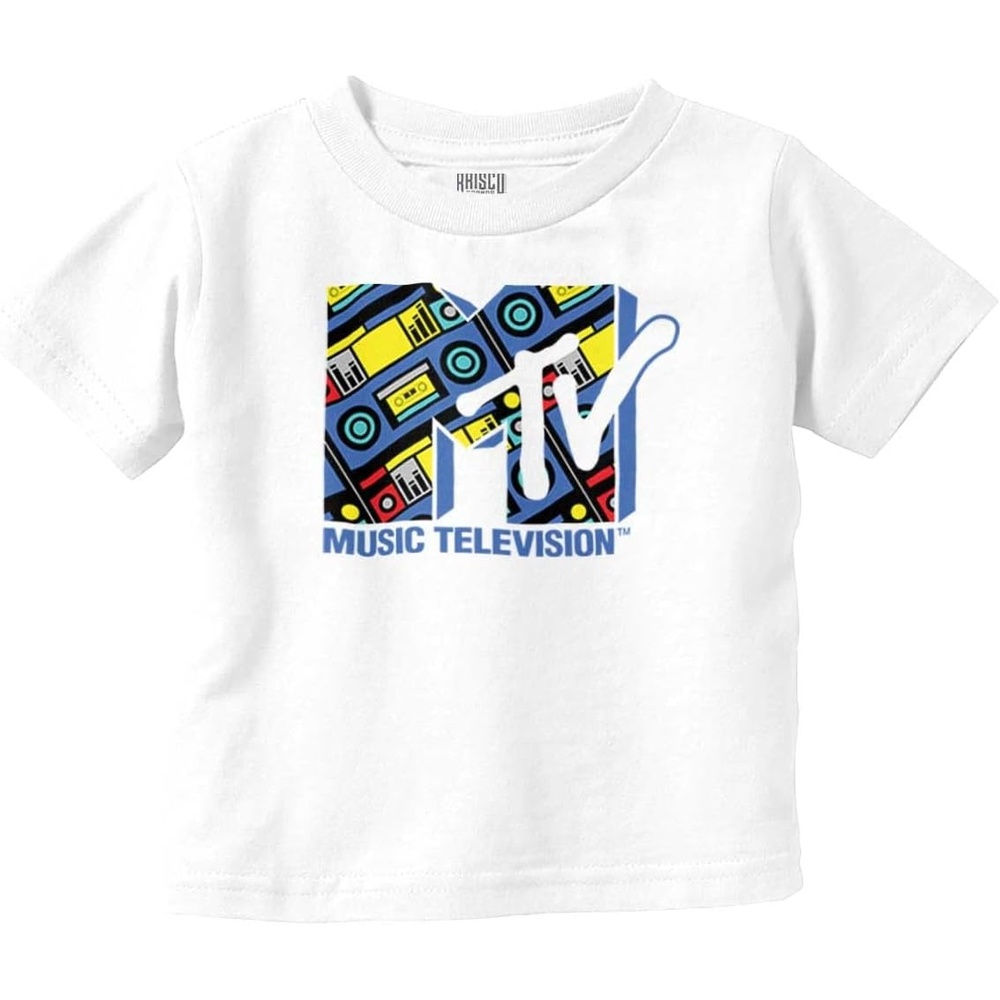 image:imageCool Retro MTV Boombox Radio Logo Toddler Boy Girl T ShirtWhite