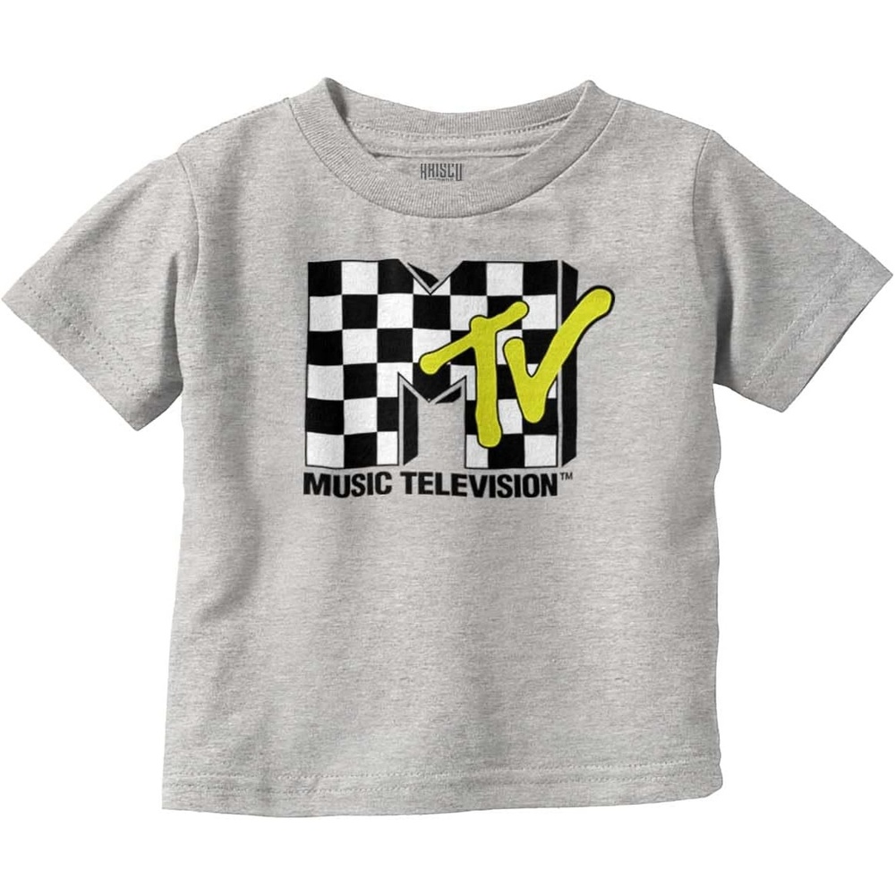 image:imageCool Retro MTV Checker Board Logo Toddler Boy Girl T ShirtHeather