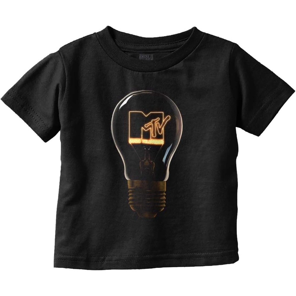 image:imageCool Retro MTV Lit Light Bulb Logo Toddler Boy Girl T ShirtBlack