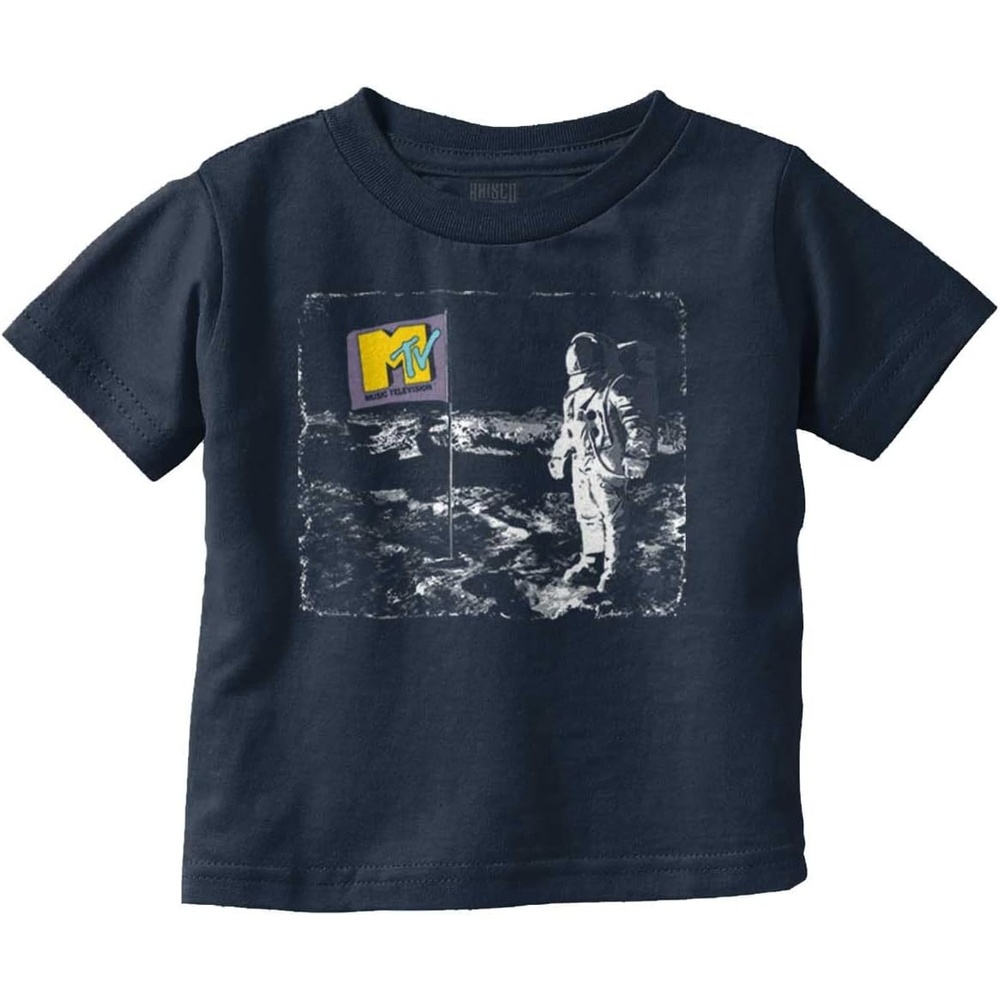 image:imageMTV Logo Moon Man Space Landing Toddler Boy Girl T ShirtNavy