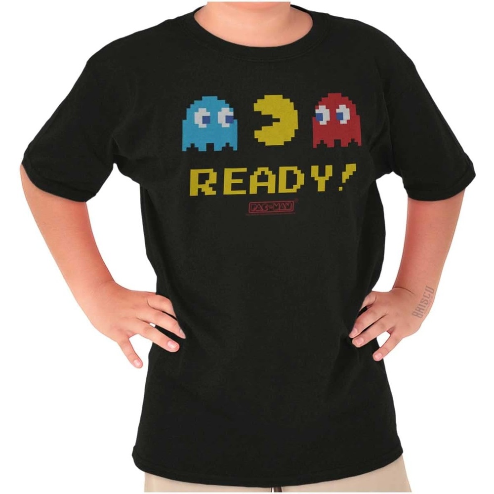image:imagePacman 1980s Vintage Video Game Crewneck T Shirts Boy Girl