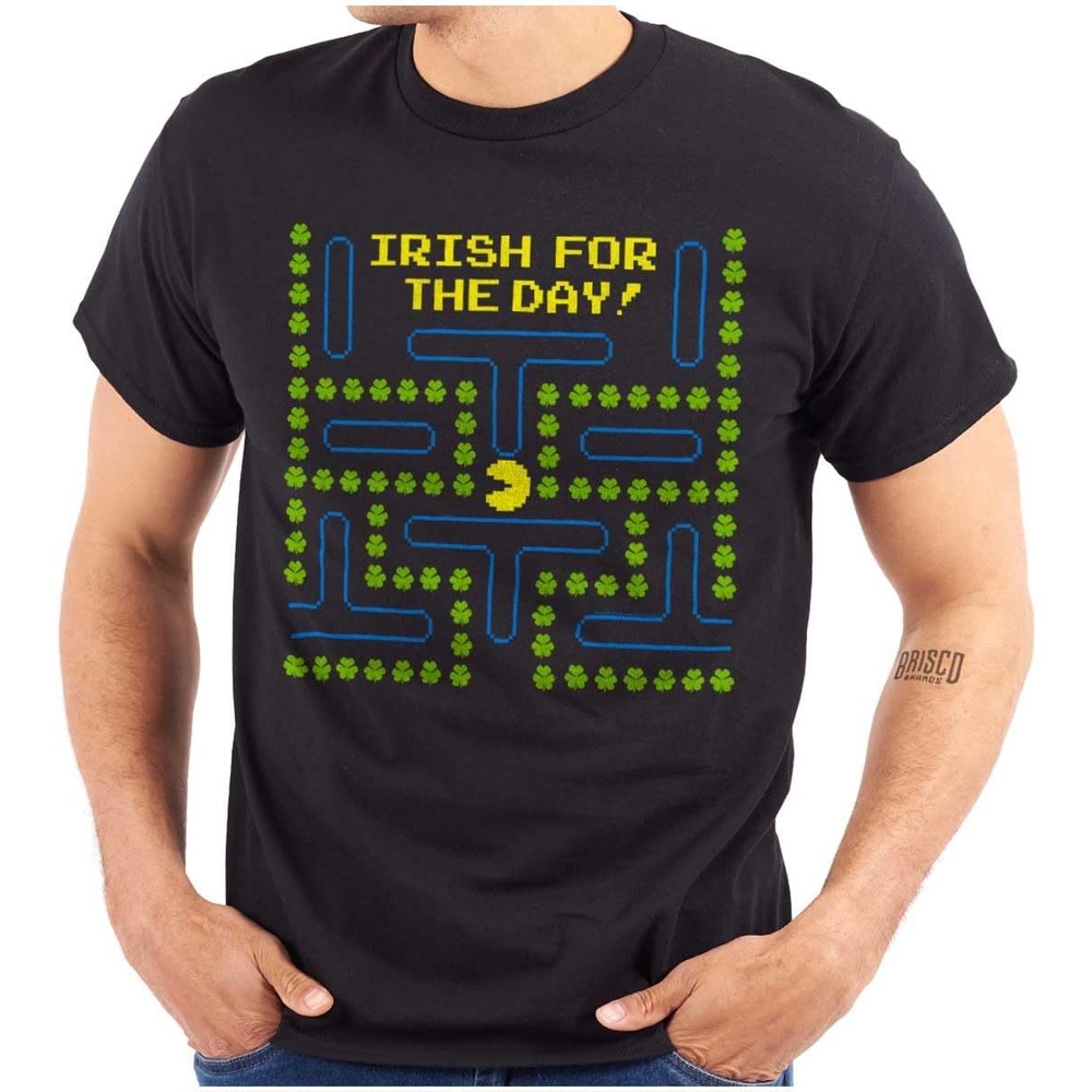 image:imagePacman St Paddys Irish for The Day Graphic T Shirt Men or WomenBlack