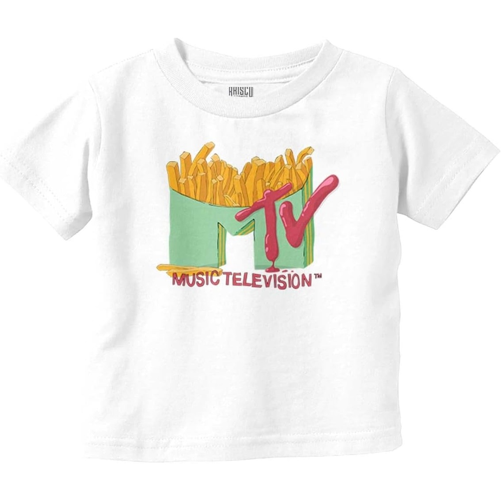 image:imageRetro MTV French Fried Food Logo Toddler Boy Girl T ShirtWhite