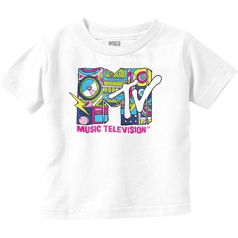 image:imageRetro MTV Music Lightning Bolt Logo Toddler Boy Girl T ShirtWhite