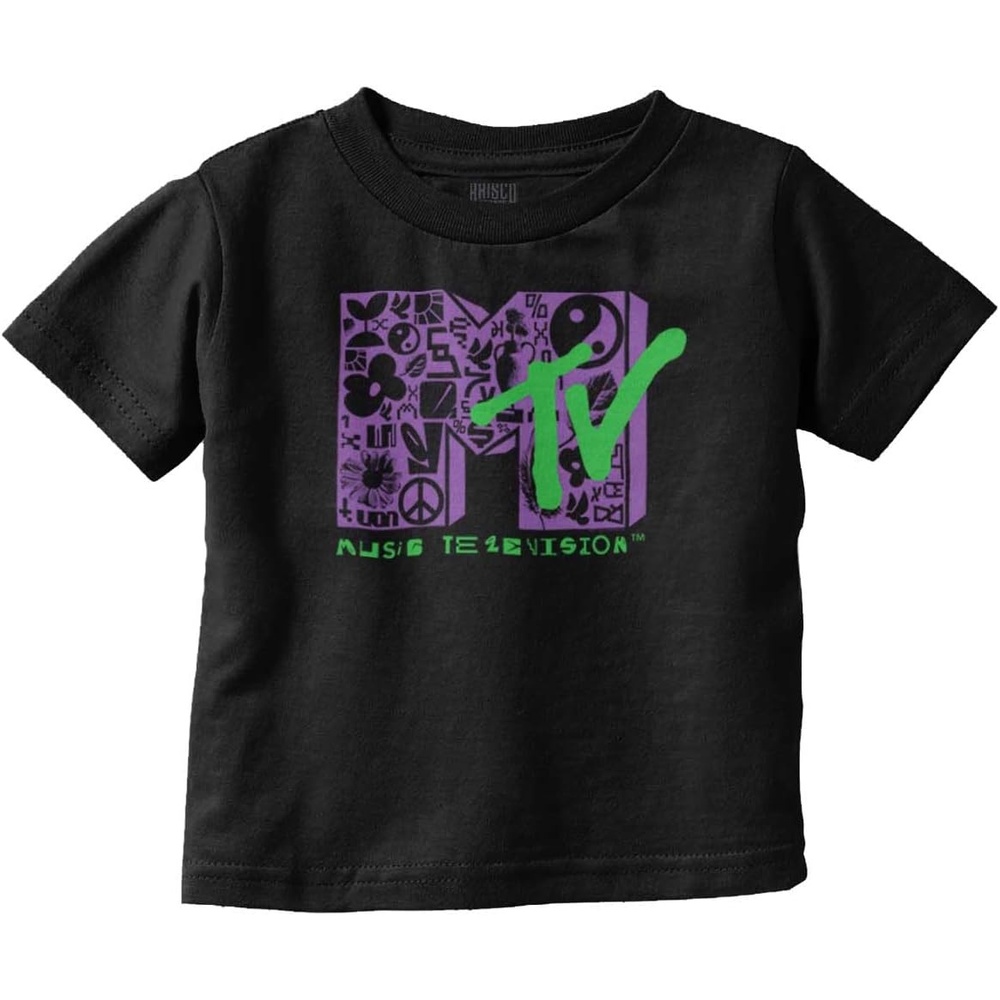 image:imageRetro MTV Peace Zen Hippie Logo Toddler Boy Girl T ShirtBlack