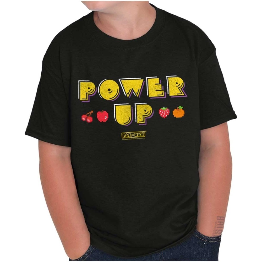 image:imageRetro Pacman Game Power Up Fruit Crewneck T Shirts Boy Girl