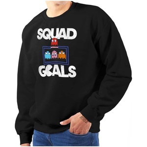 Brisco Brands PACMAN Ghosts Squad Goals BFF Besties Sweatshirt for Men or Women(Black)