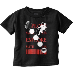 MTV Moon Phases Explore with Us Toddler Boy Girl T Shirt(Black)