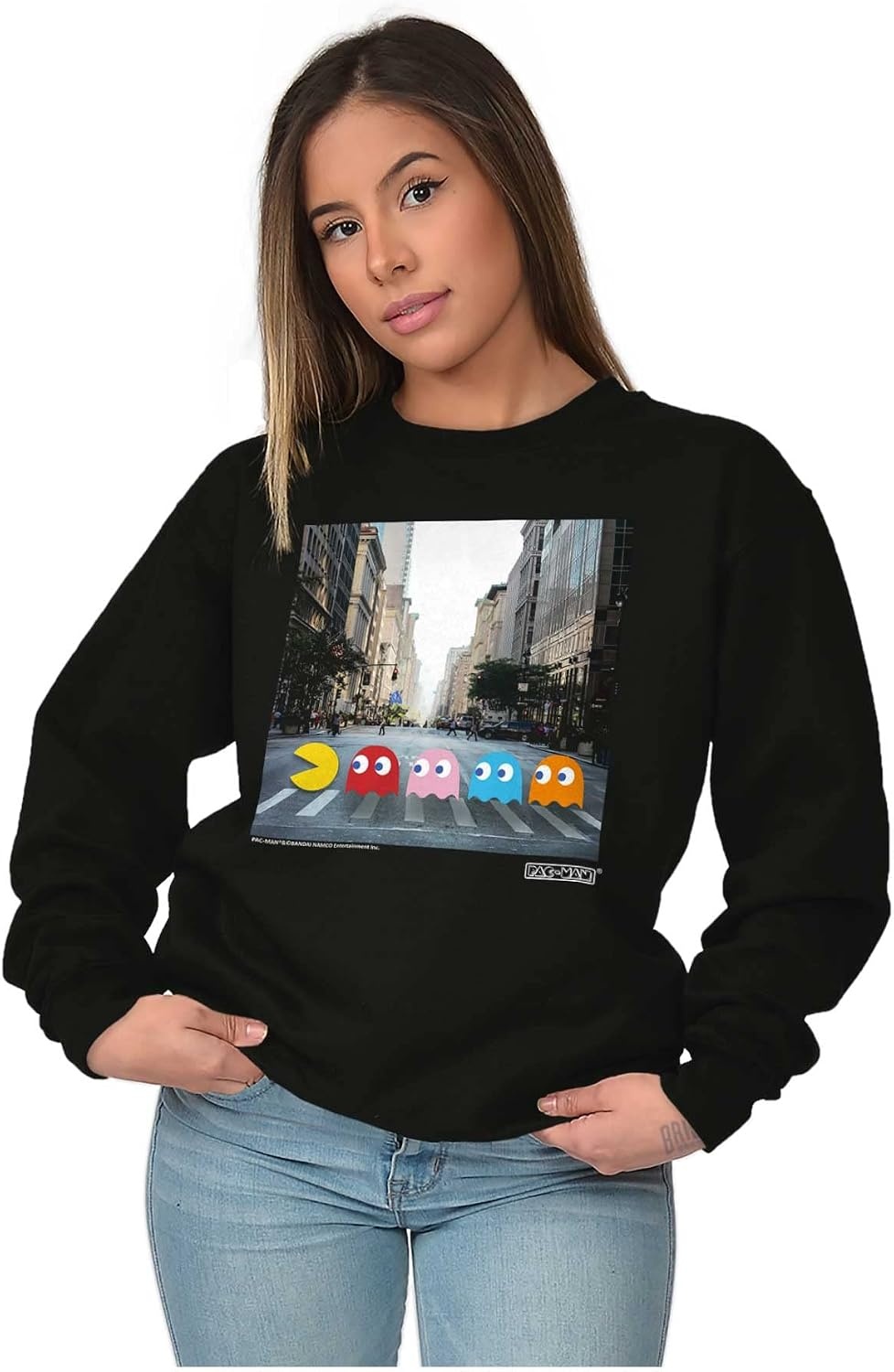 image:imageBrisco Brands PACMAN Ghosts Classic Rock Album Sweatshirt for Men or WomenBlack